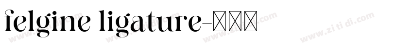 felgine ligature字体转换